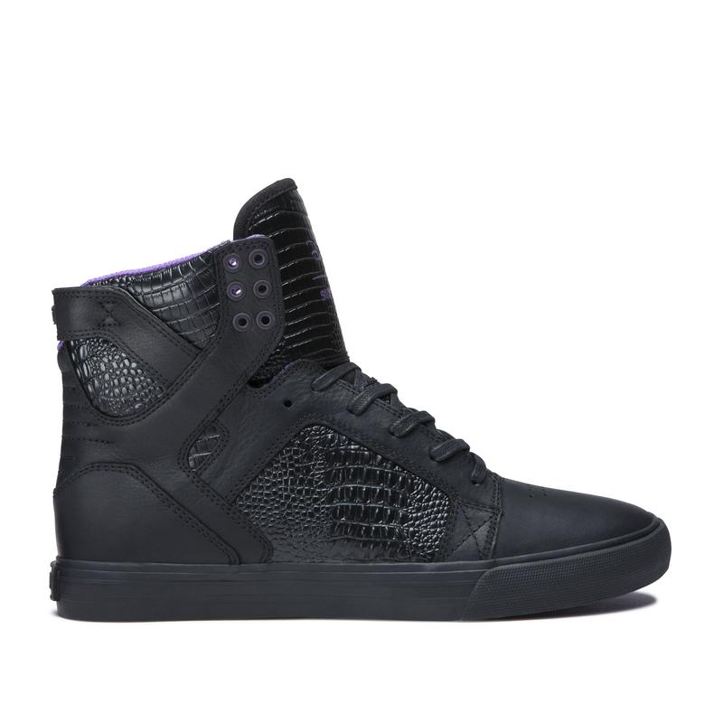 Buty Supra SKYTOP - Sneakersy Wysokie Męskie - Czarne (IJLC-28395)